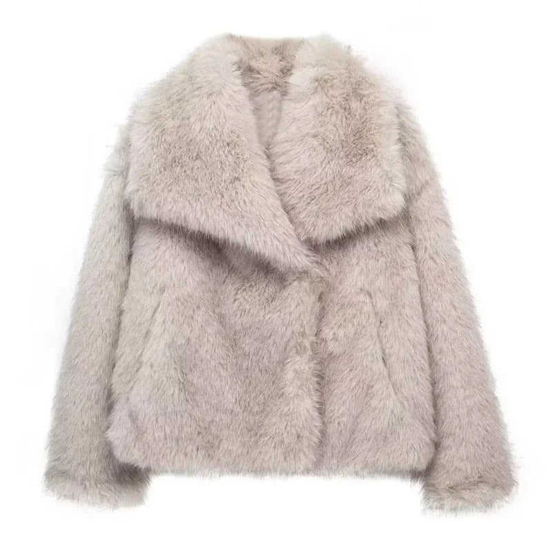 LuxuraStyle | Frau Herbst Winter Kunstpelz Mantel