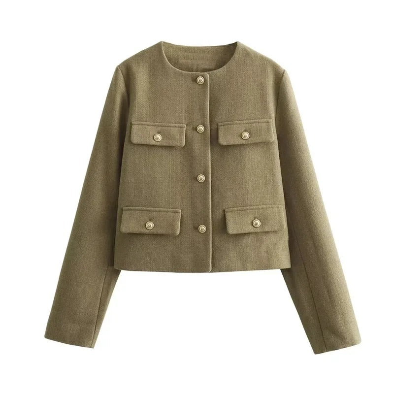 EleganceWear | Frau Oberbekleidung Herbst Langarm Kurzjacke
