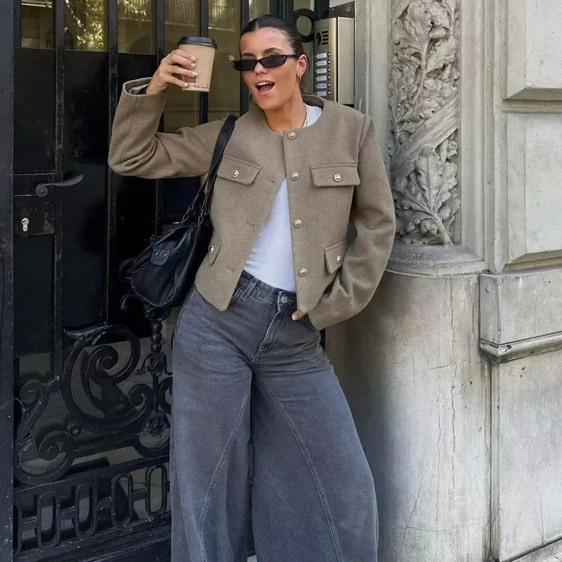 EleganceWear | Frau Oberbekleidung Herbst Langarm Kurzjacke