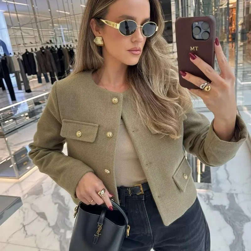 EleganceWear | Frau Oberbekleidung Herbst Langarm Kurzjacke