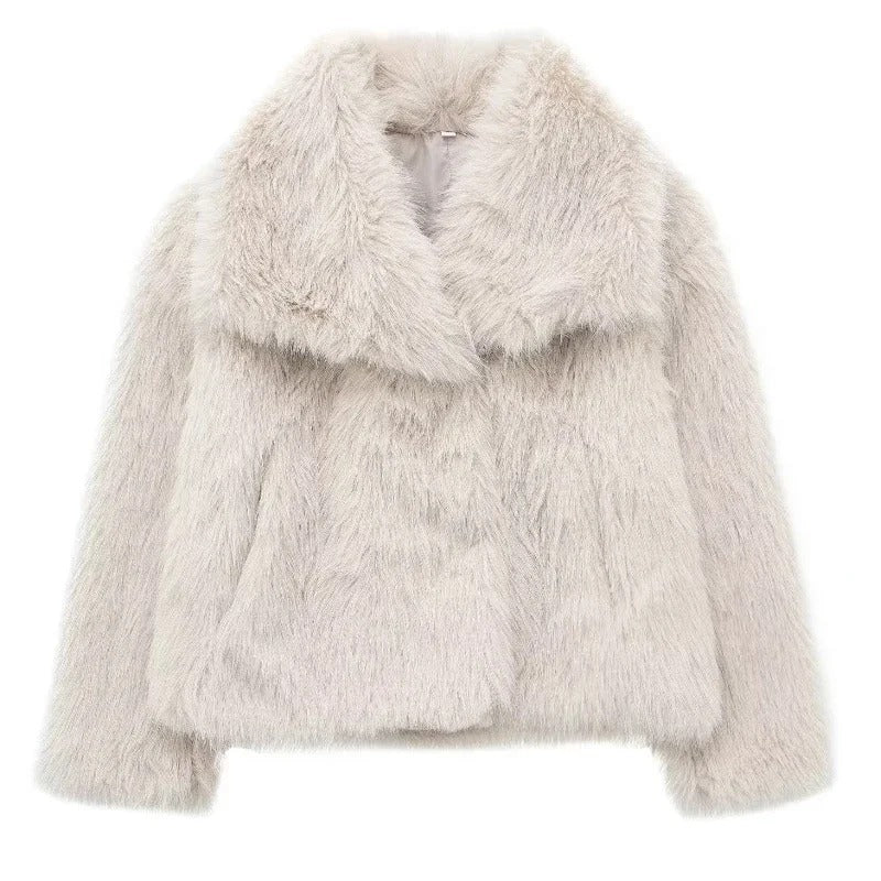 LuxuraStyle | Frau Herbst Winter Kunstpelz Mantel