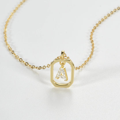 Elegance Shine | 925 Sterling Silber Alphabet Halskette Initial Choker A-Z Buchstaben Schlüsselbein Kette