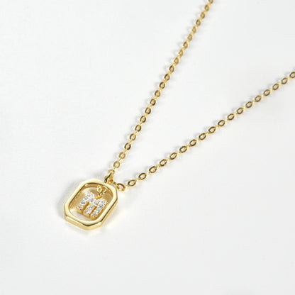 Elegance Shine | 925 Sterling Silber Alphabet Halskette Initial Choker A-Z Buchstaben Schlüsselbein Kette